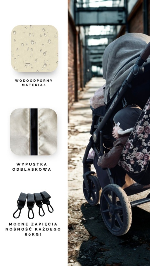 Blaben Baby Hamak do wózka dziecięcego Rose