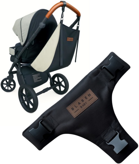 Hamak do wózka dziecięcego z pasami bezpieczeństwa Beige