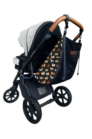 Hamak do wózka dziecięcego z pasami bezpieczeństwa Dogs